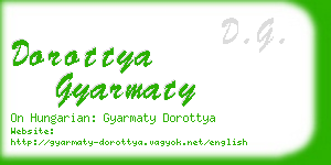 dorottya gyarmaty business card